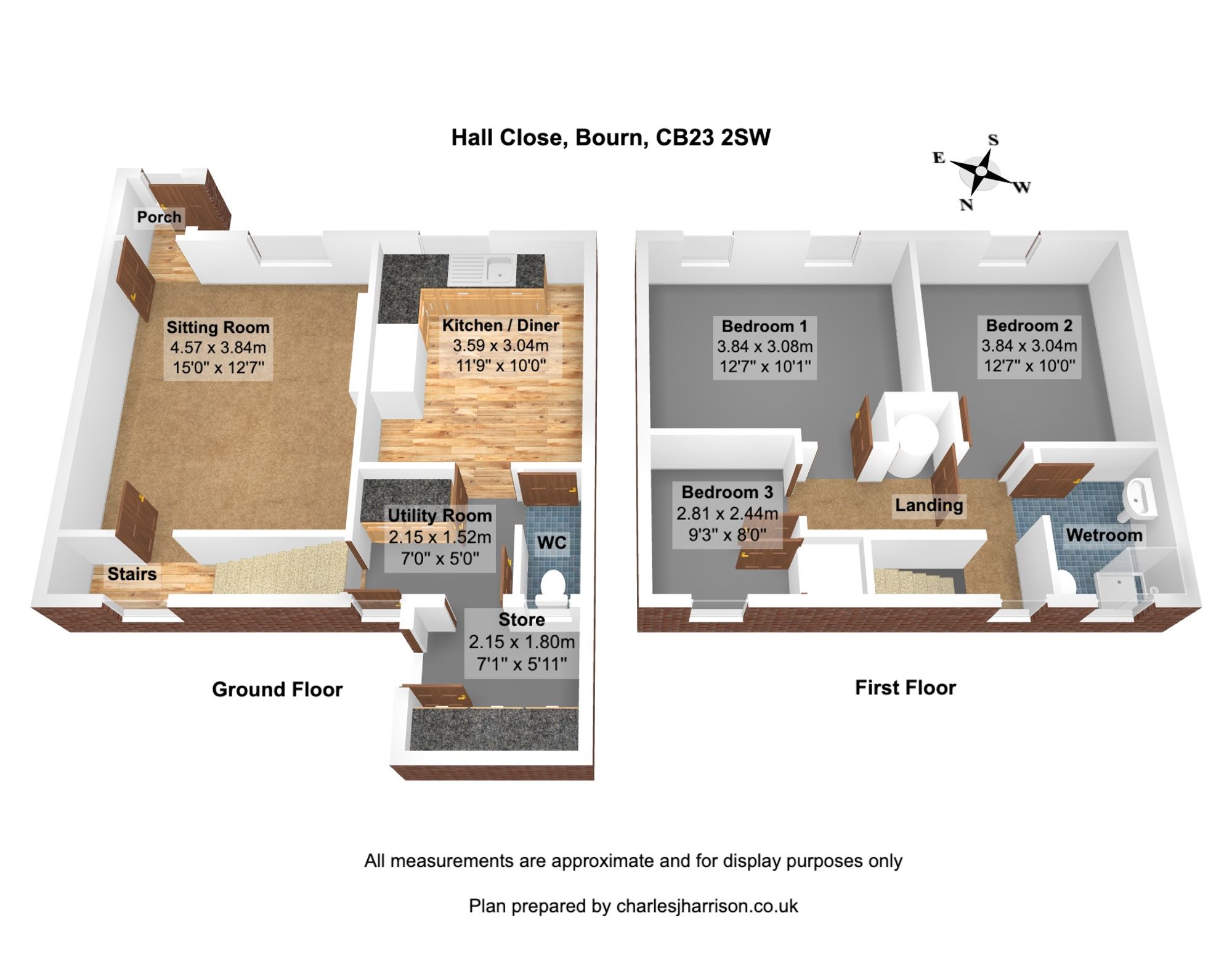 Floorplan for Hall Close, Bourn, CB23