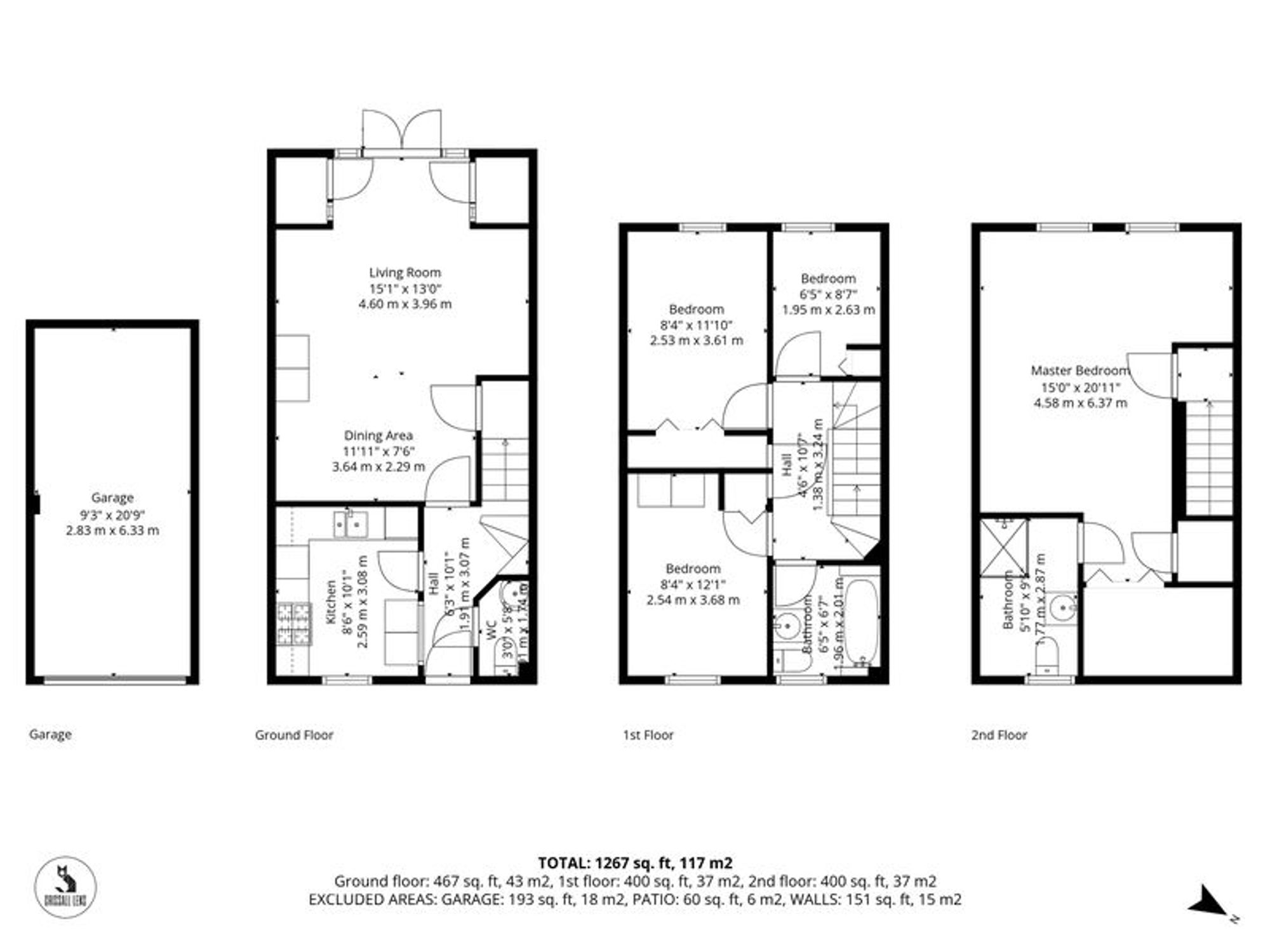Floorplan for Summers Hill Drive, Papworth Everard, CB23