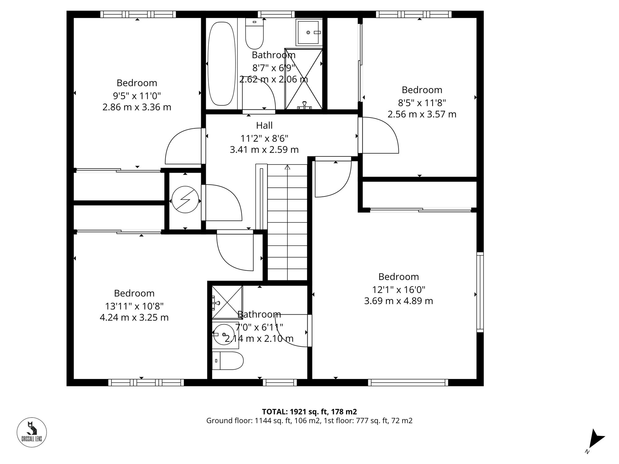 Floorplan for Font Drive, Papworth Everard, CB23