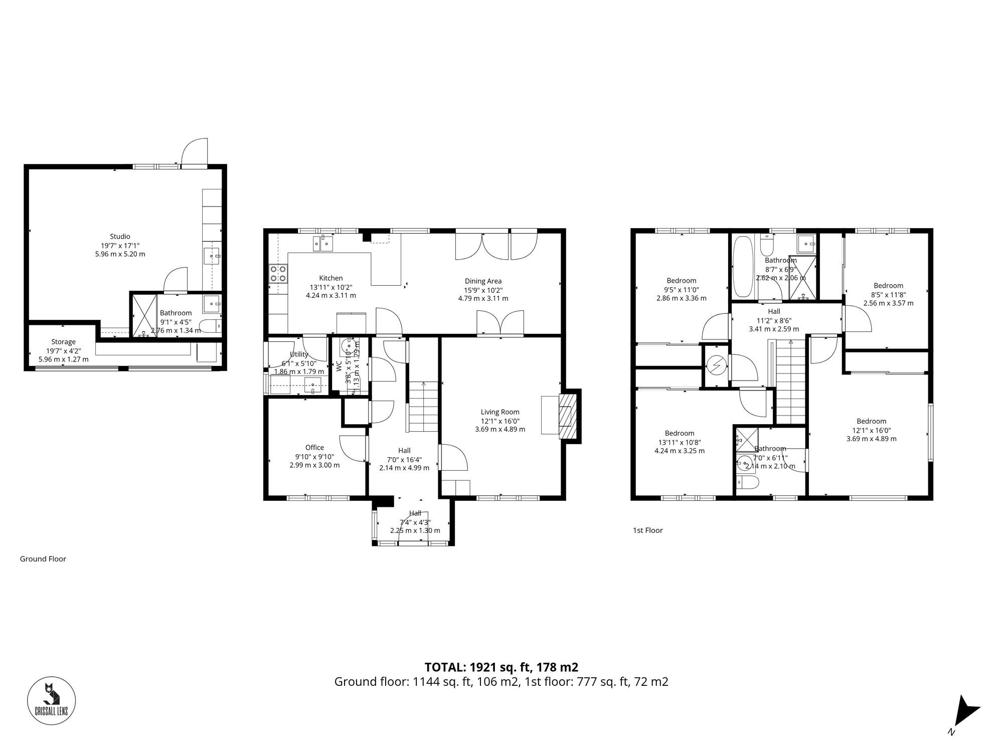 Floorplan for Font Drive, Papworth Everard, CB23