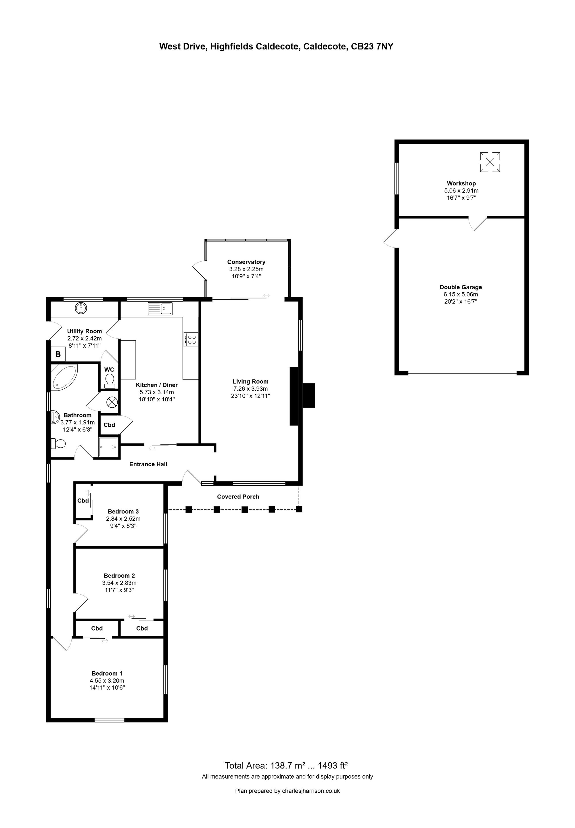 Floorplan for West Drive, Highfields Caldecote, CB23