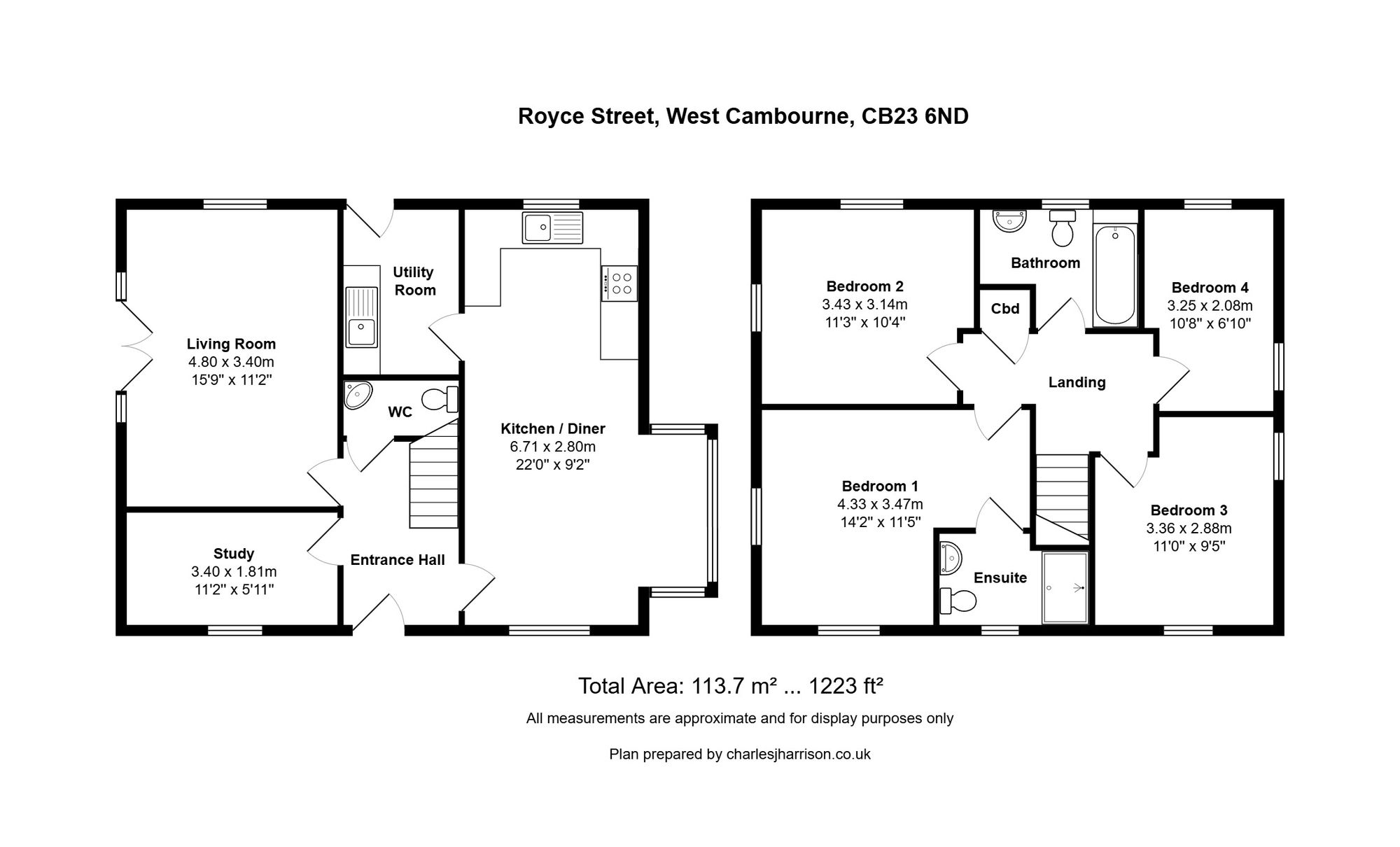 Floorplan for Royce Street, West Cambourne, CB23