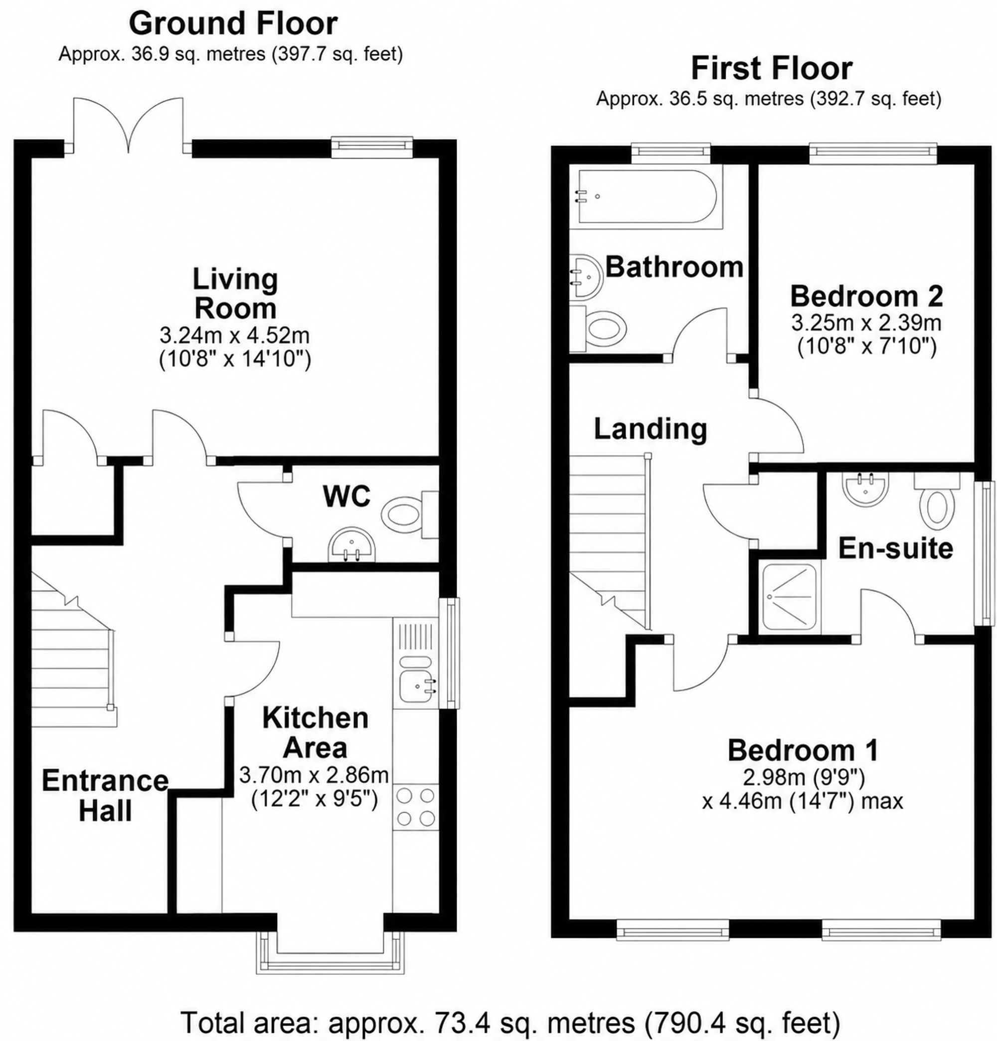 Floorplan for Back Lane, Great Cambourne, CB23