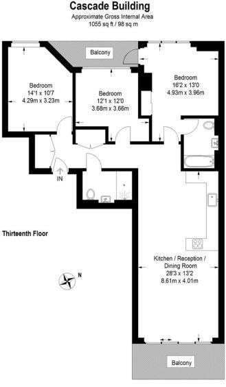 Floorplan for Sopwith Way, Battersea, SW11