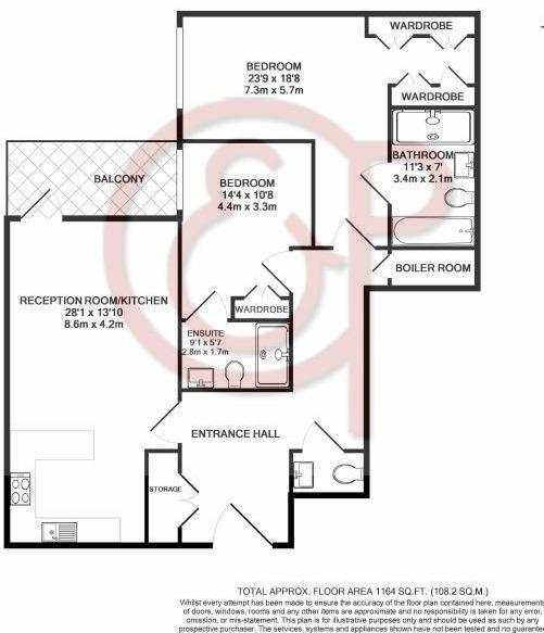 Floorplan for Faulkner House, Fulham Reach, W6