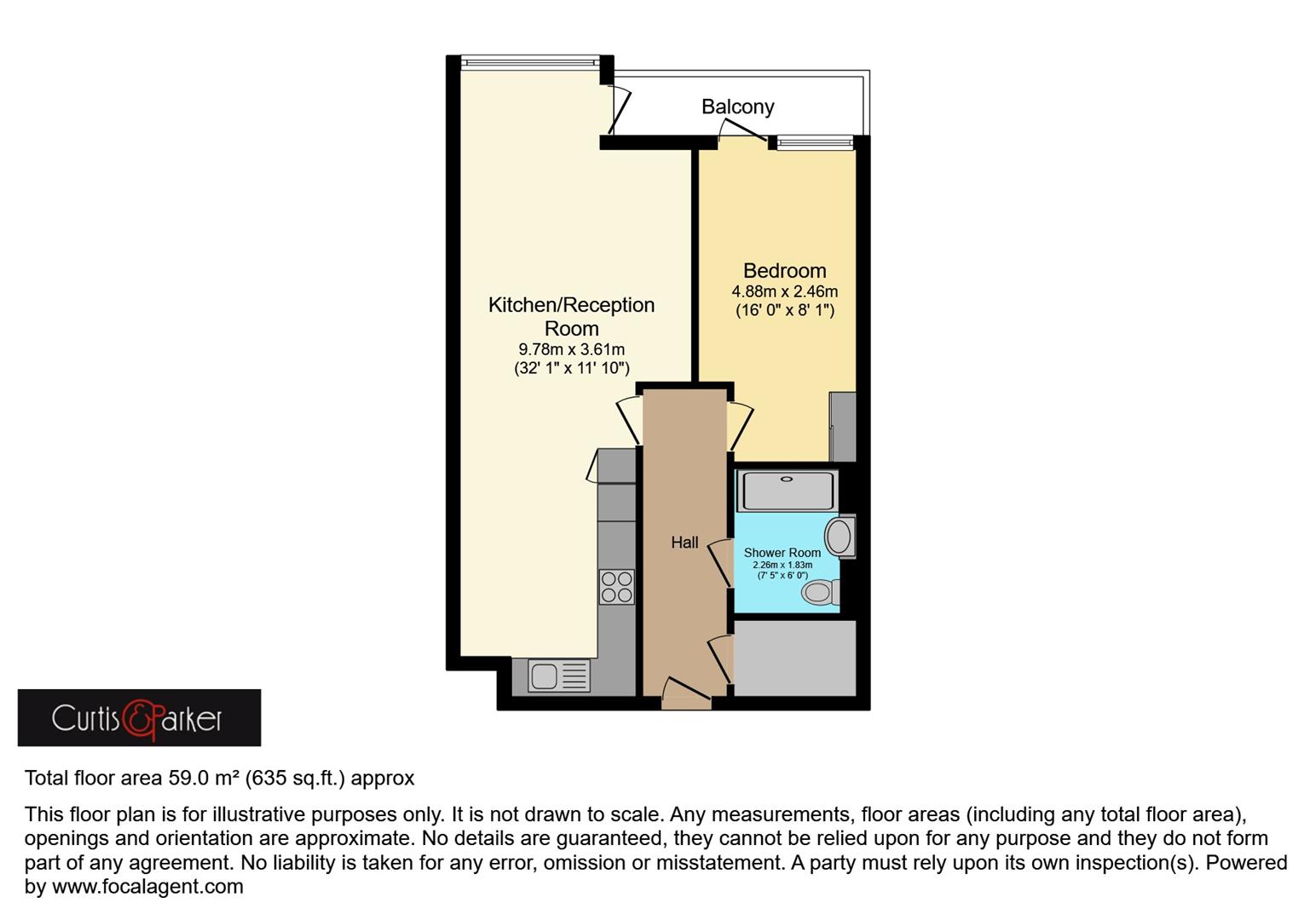 Floorplan for Glenthorne Road, London. W6