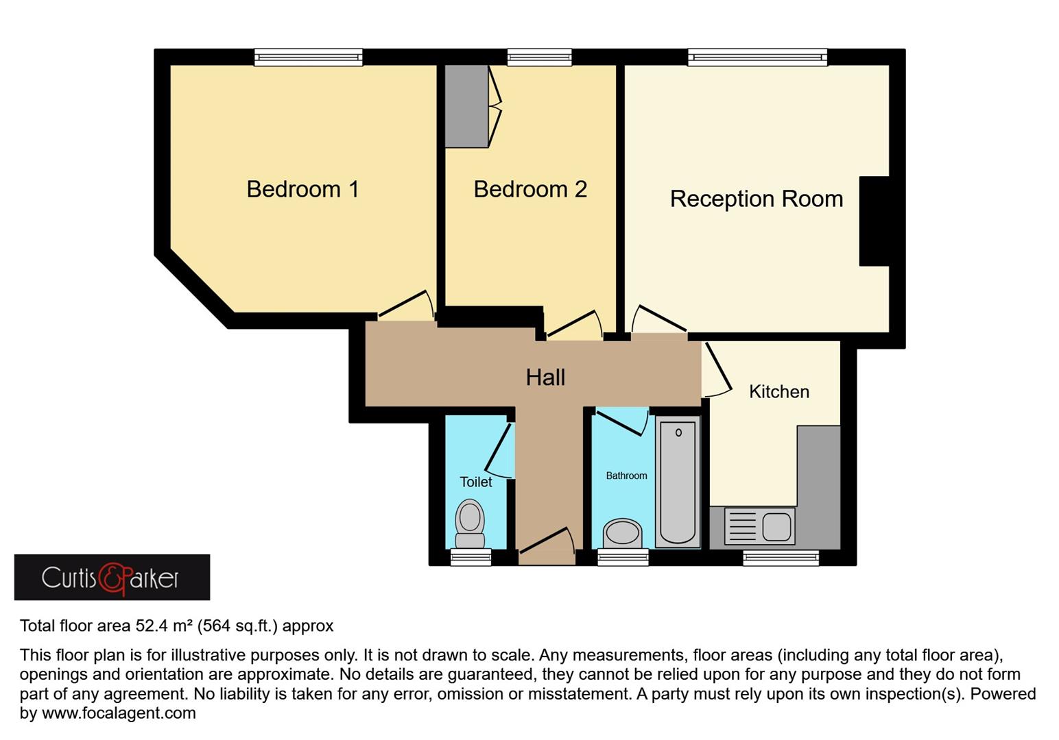 Floorplan for Field Road, London. W6