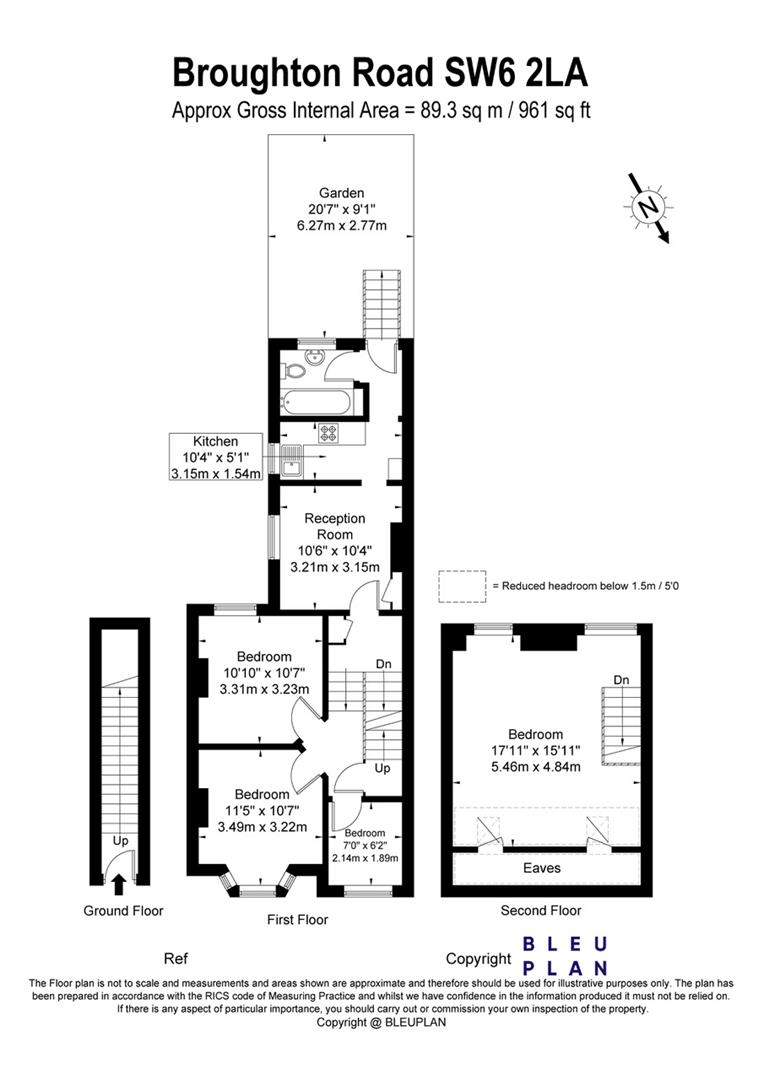 Floorplan for Broughton Road, London