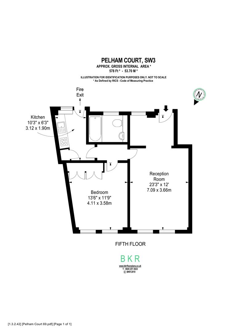 Floorplan for Pelham Court, Fulham Road, SW3