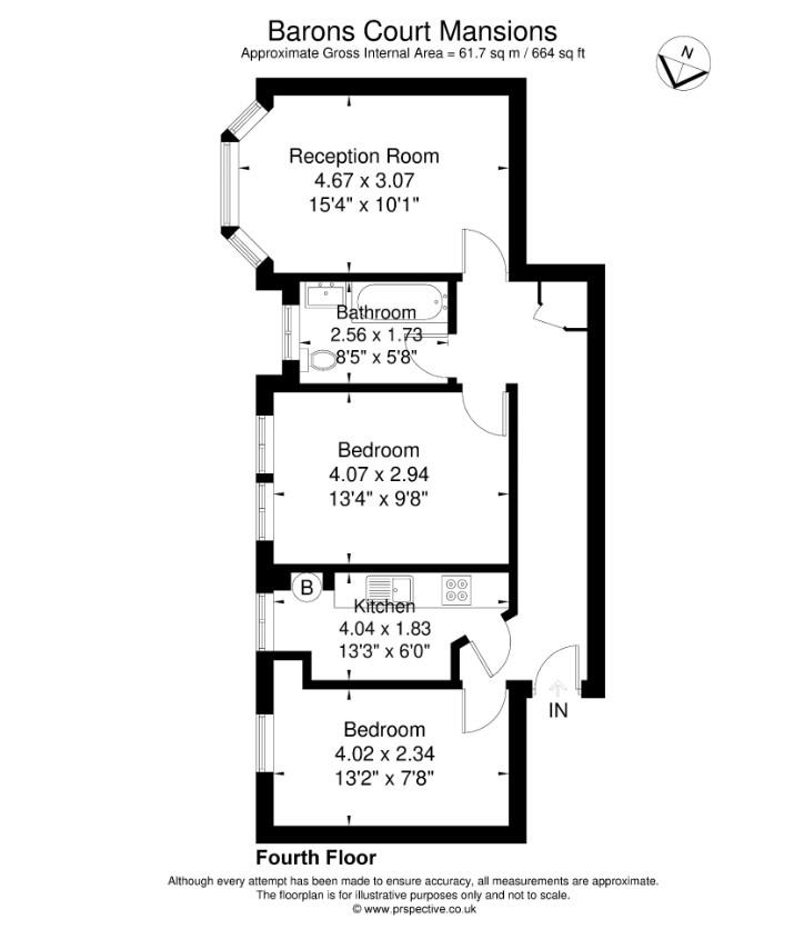 Floorplan for Gledstanes Road, London