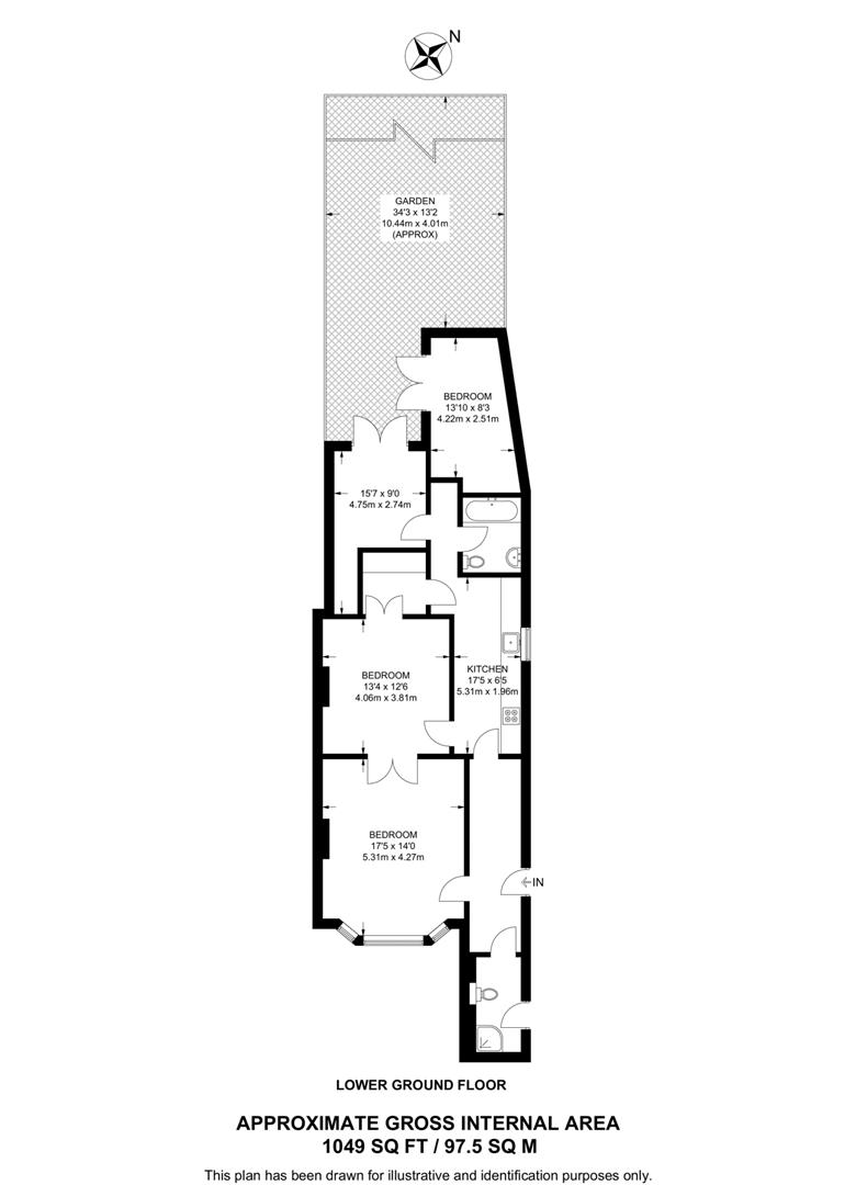 Floorplan for Barclay Road, London