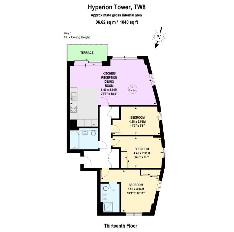 Floorplan for Pump House Crescent, Brentford, TW8