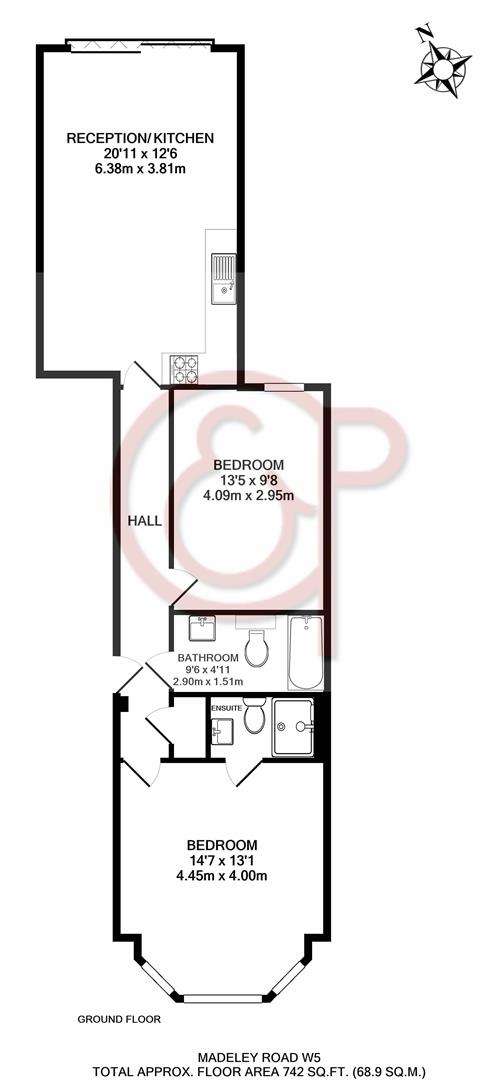 Floorplan for Madeley Road, Ealing, W5