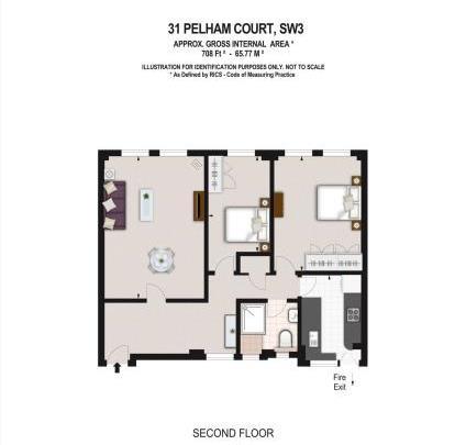 Floorplan for Pelham Court, Fulham Road, Chelsea, SW3