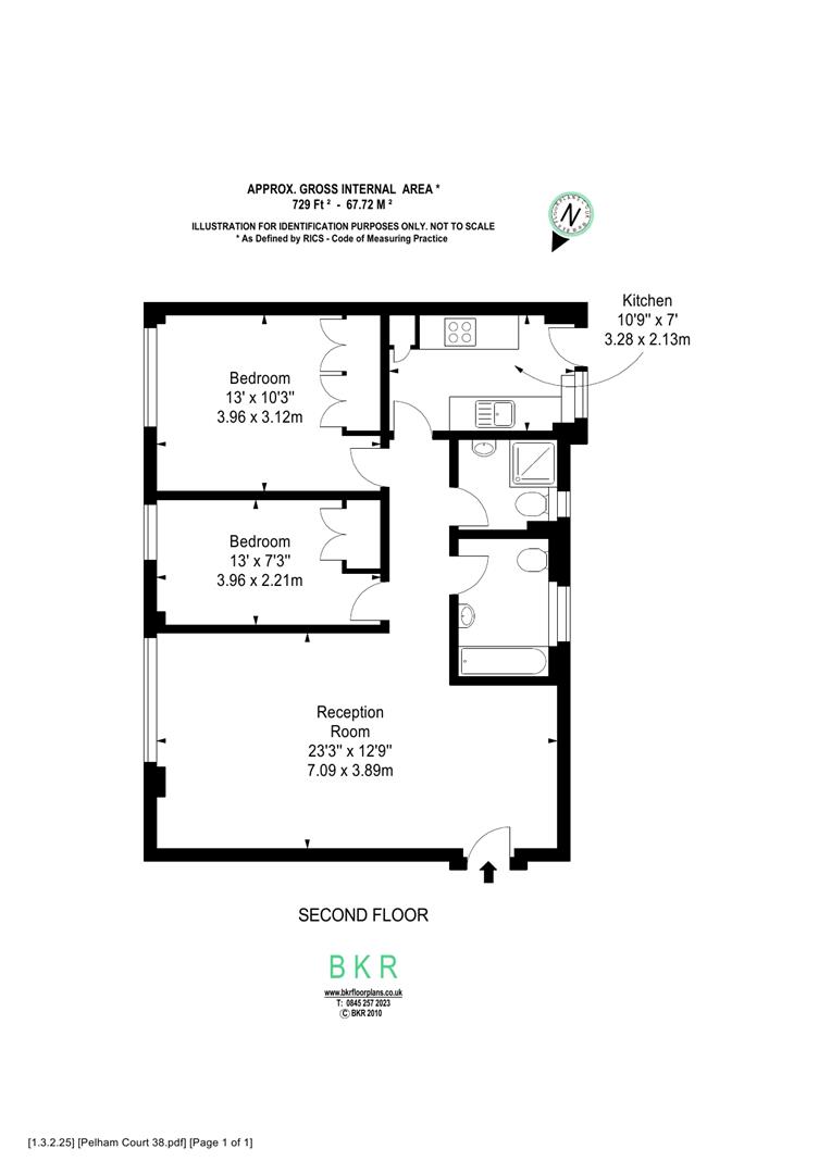 Floorplan for Pelham Court, Fulham Road, SW3
