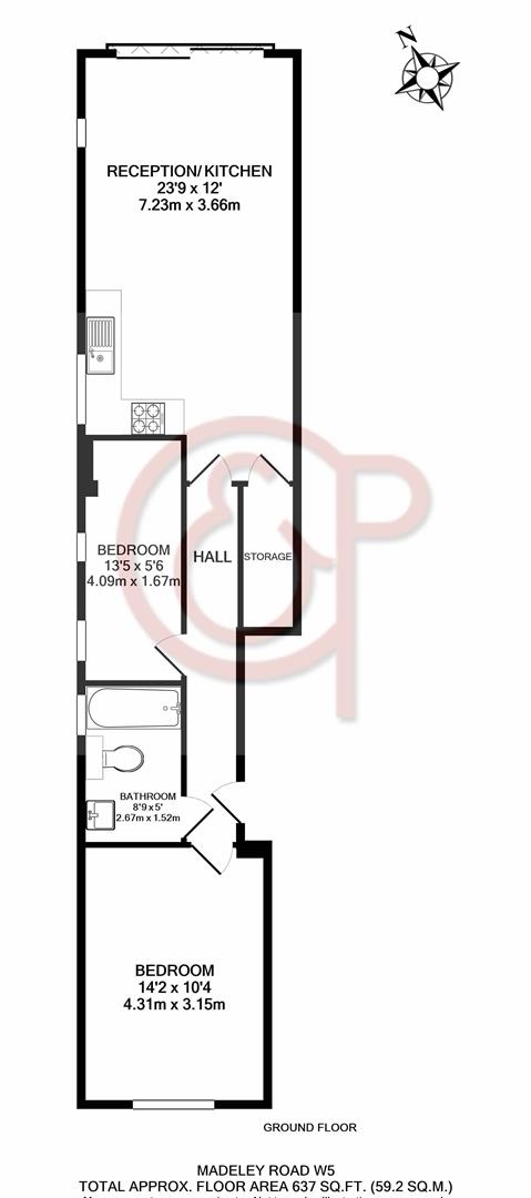 Floorplan for Madeley Road, Ealing, W5
