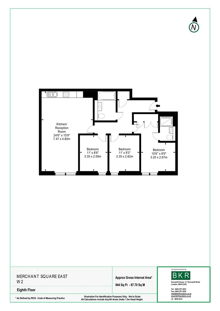 Floorplan for Merchant Square East, Paddington W2
