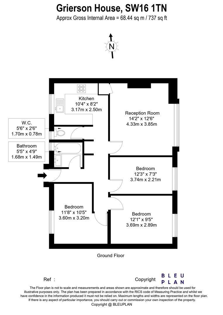 Floorplan for Aldrington Road, London