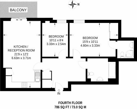 Floorplan for Glenthorne Road, Hammersmith, W6