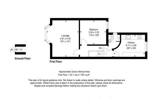 Floorplan for First Avenue, Walthamstow, London, E17