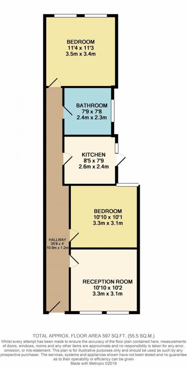 Floorplan for Hibbert Road, Walthamstow, London, E17