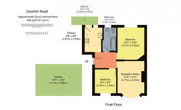 Floorplan for Dawlish Road, Leyton, London, E10
