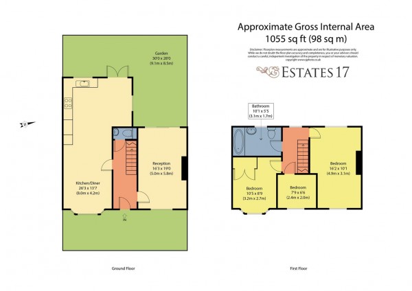 Floorplan for Bedford Road, Walthamstow, London, E17