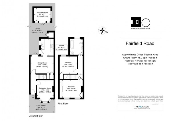 Floorplan for Fairfield Road, Walthamstow, London, E17