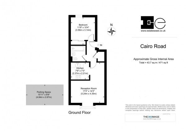 Floorplan for Cairo Road, Walthamstow, London, E17