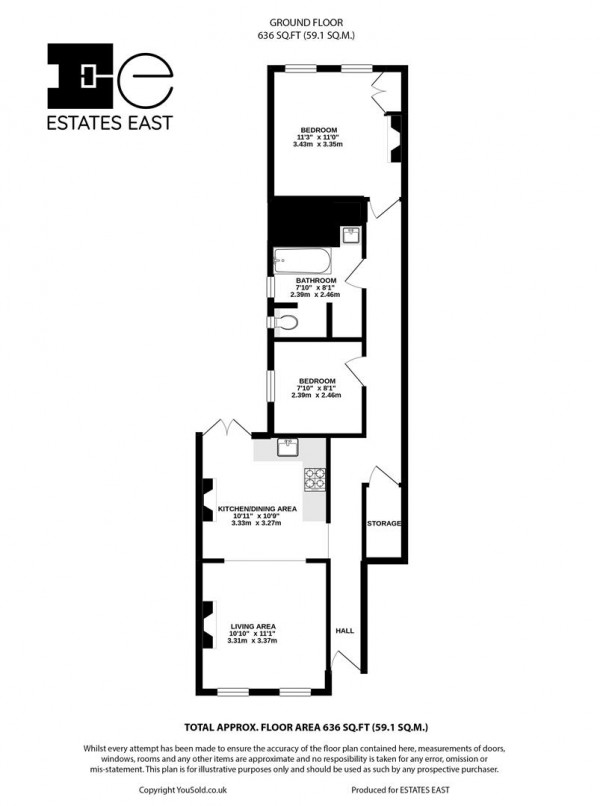 Floorplan for Hibbert Road, Walthamstow, London, E17