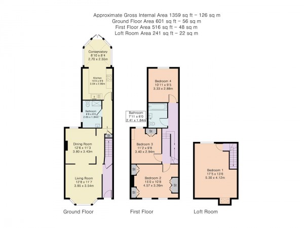 Floorplan for St. Johns Road, Walthamstow, London, E17
