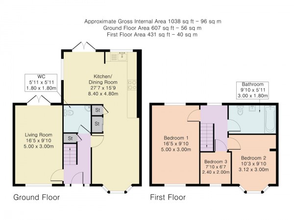 Floorplan for Bedford Road, Walthamstow, London, E17