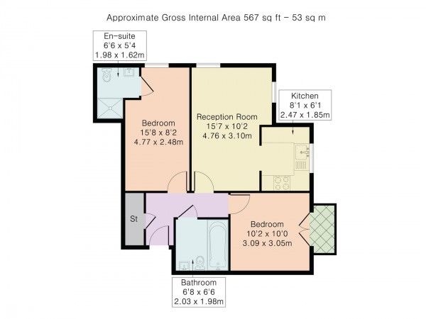 Floorplan for Firmans Court, Wood Street, Walthamstow, London, E17