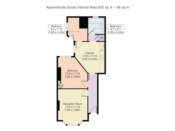 Floorplan for Brunswick Road, Leyton, London, E10