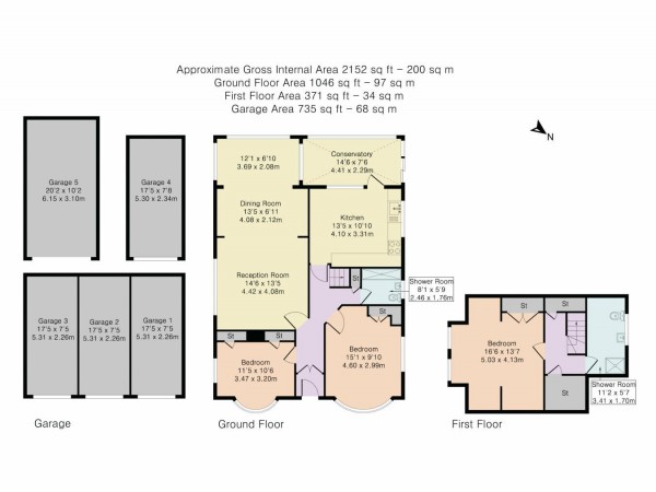 Floorplan for The Chalet, Brookfield Path, Oak Hill, Woodford Green, Essex, IG8