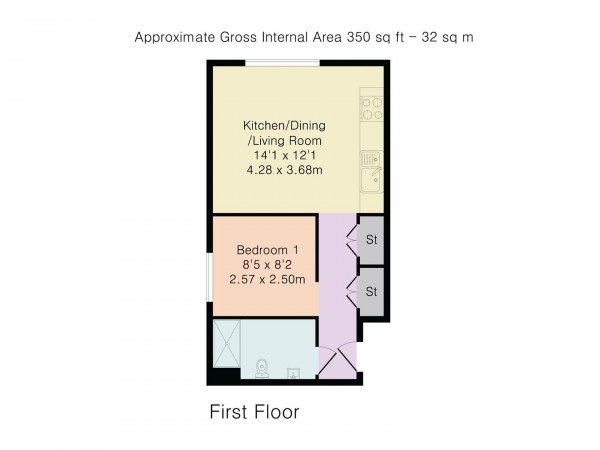 Floorplan for Cannock Court, Hawker Place, Walthamstow, London, E17