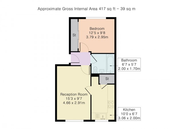 Floorplan for Langbourn Court, Luther King Close, Walthamstow, London, E17