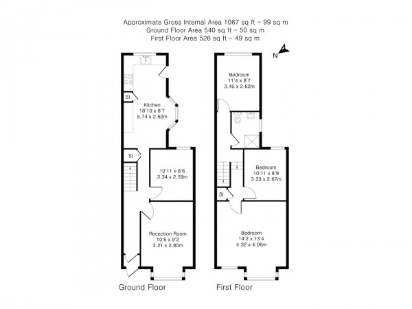 Floorplan for Waverley Road, Walthamstow, London, E17 3LQ