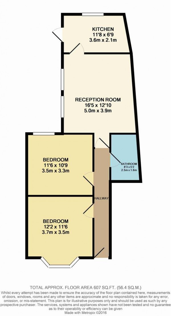 Floorplan for Haroldstone Road, Walthamstow, London, E17