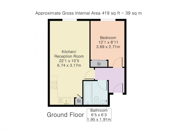 Floorplan for Chamberlain Place, Walthamstow, London, E17