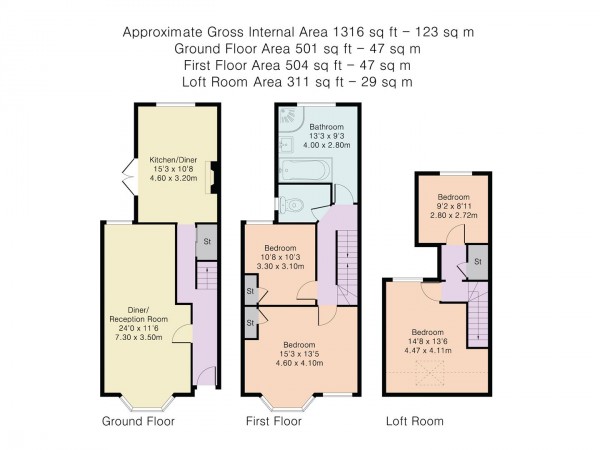 Floorplan for Greville Road, Walthamstow, London, E17