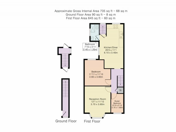 Floorplan for Albert Road, Leyton, London, E10