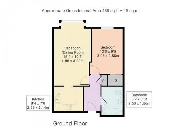 Floorplan for Churchbank, Teresa Mews, Walthamstow, London, E17