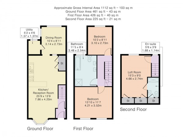 Floorplan for Bedford Road, Walthamstow, London, E17