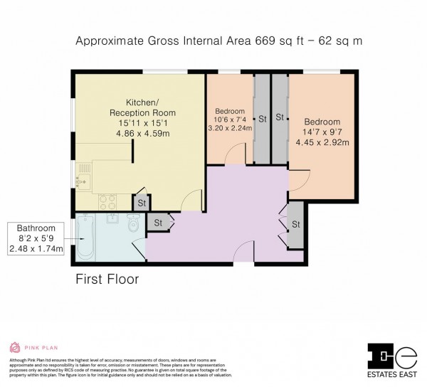 Floorplan for St Columbas House, Prospect Hill, Walthamstow, London, E17