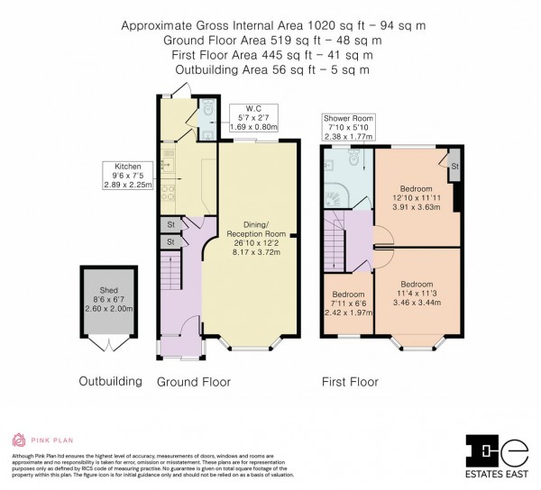 Floorplan for Gantshill Crescent, Ilford, Essex, IG2