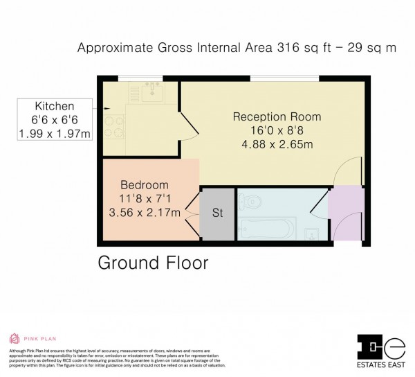 Floorplan for Clay Court, Waverley Road, Walthamstow, London, E17