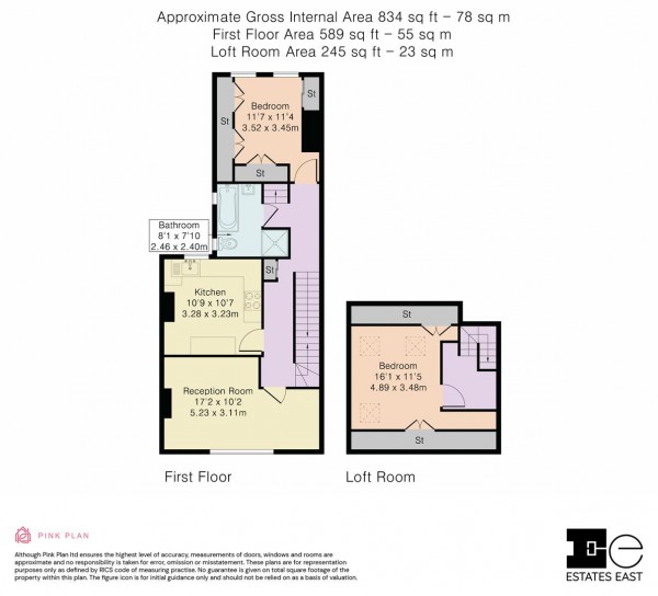 Floorplan for Bloxhall Road, Leyton, London, E10