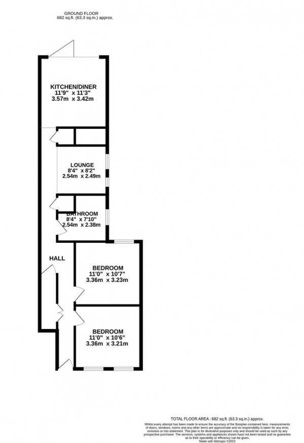 Floorplan for Wetherden Street, Walthamstow, London, E17