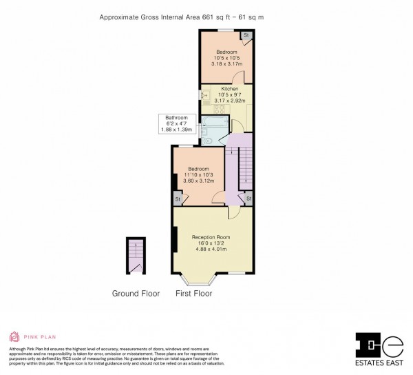 Floorplan for Third Avenue, Walthamstow, London, E17